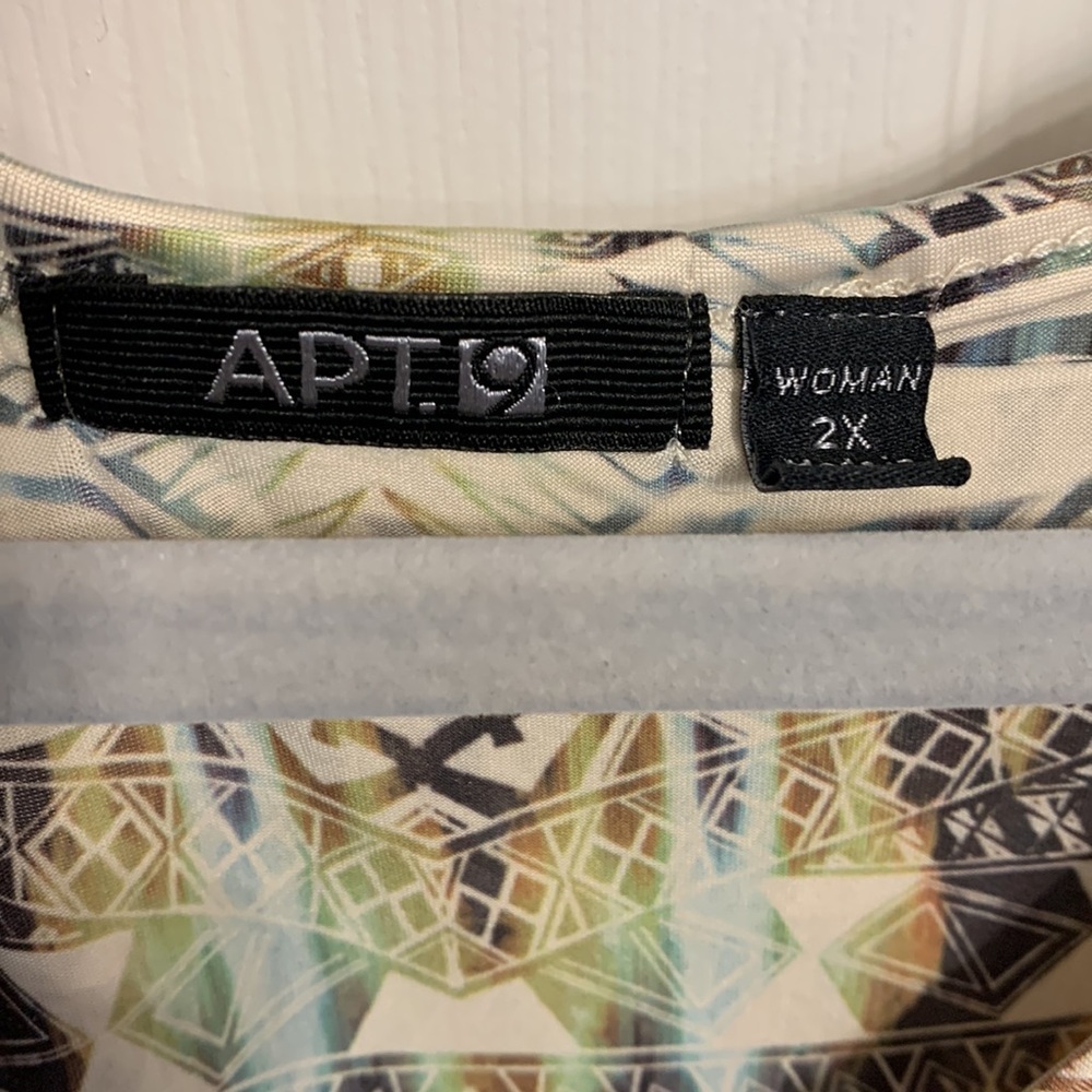 Apt 9 Colorful Boho Stretch Knit Embellished Top … - image 2